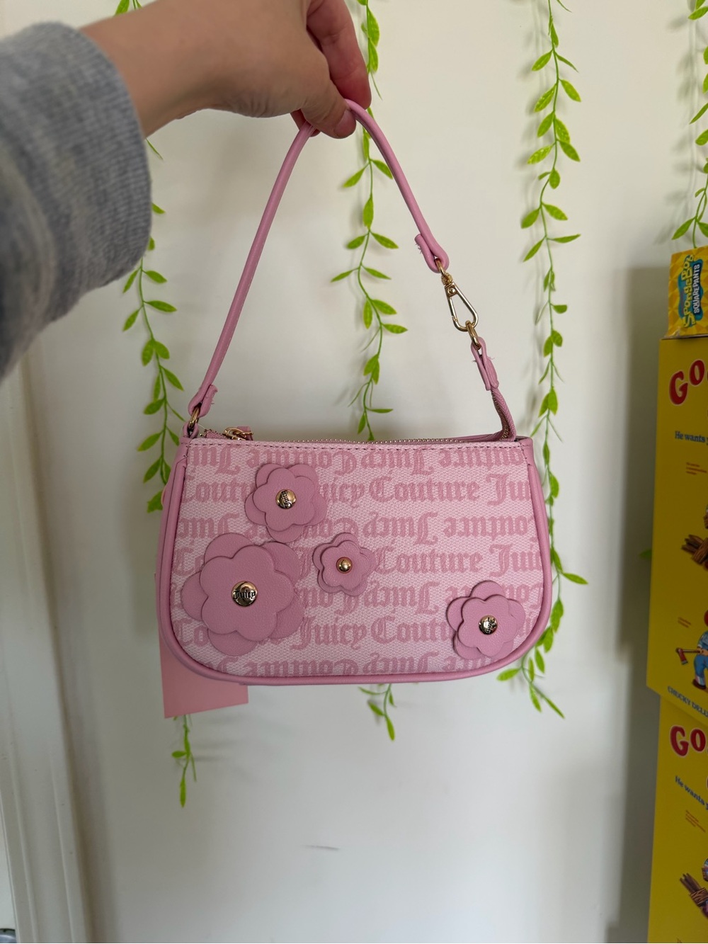 Juicy Couture Pink Floral Logo Mini Shoulder Bag